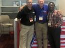 (L-R) ARRL East Bay Section Manager-Elect Jim Siemons, AF6PU; Nevada SM John Bigley, N7UR, and Phares Magesa of Tanzania, who is in the process of becoming an Amateur Radio licensee.

